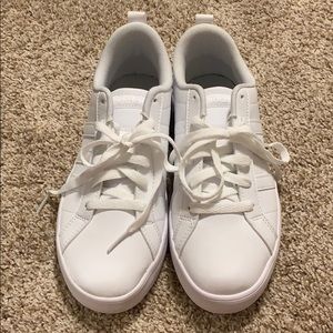 brand new Adidas Superstars, all white